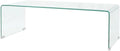 Solivagant Table Basse 98x45x30 cm Verre trempé Transparent, (21.5 KG), 1 cm