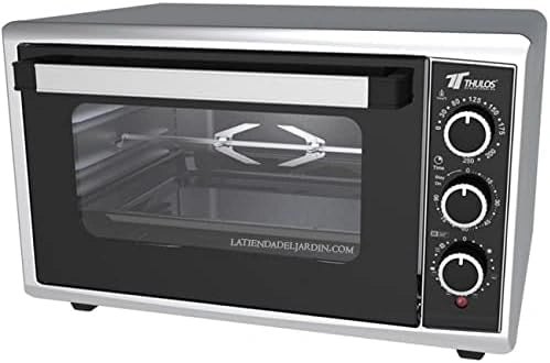 Suinga Four électrique avec convection et rôtissoire, 50 l, 2000 W, Minuterie 90 min, Double porte en verre, Thermostat réglable, Comprend plateau