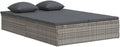 vidaXL Transat Convertible avec Coussin Résine tressée Gris foncé, piscine