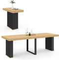 IDMarket - Table Console Extensible Eden 10 Personnes 235 cm Bois et Noir, 47 cm, 75 cm