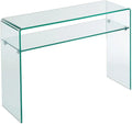 Vente-unique - Console - 1 Niche - Verre trempé - Transparent - STILEOS, table