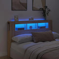 vidaXL Tête de lit à LED chêne Sonoma 160x18,5x103,5 cm Bois ingénierie