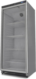Maxima Réfrigérateur 600 L Noir avec Porte Vitrée - 4 Grilles Réglables - Refroidissement Restaurant - Professionnel