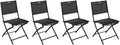 HESPERIDE - Lot de 4 Chaises de Jardin Pliantes Modula Anthracite - Acier Traité Epoxy Texaline - Dim 46 x 52 x 87 cm - Meuble d'Extérieur