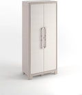 Keter Armoire Haute Gulliver - Armoire de Rangement en Résine - Étagères Modulables, Placard - 80 x 44 x 182 cm - Beige/Sable, Garage, Atelier