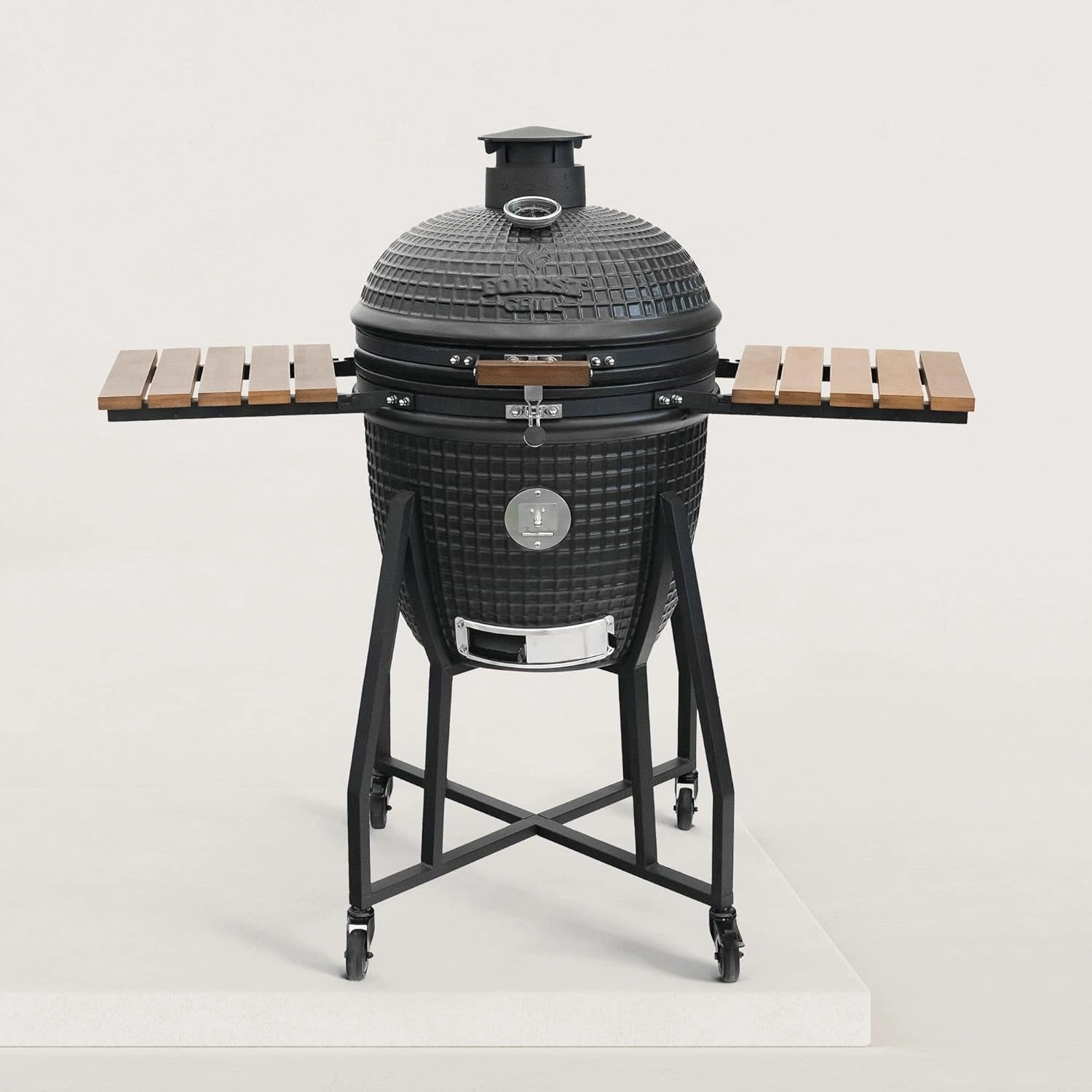 Kamado Forest-Grill XL 22' 22' = modèle familial (56 cm x 83 cm) Diamètre de la grille: 48 cm: 2 plateaux en bois rabattables