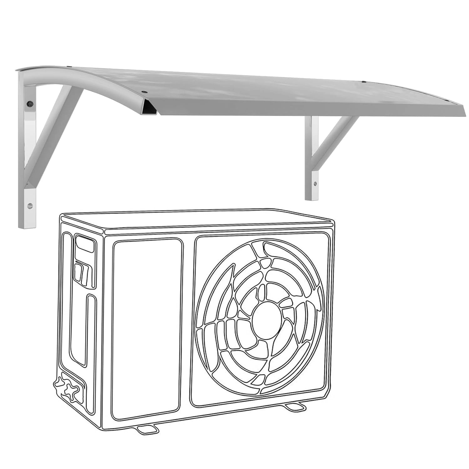 106 cm Couvercle du Climatiseur for Les Unités Extérieures, Imperméable Patio Auvent CA Couverture