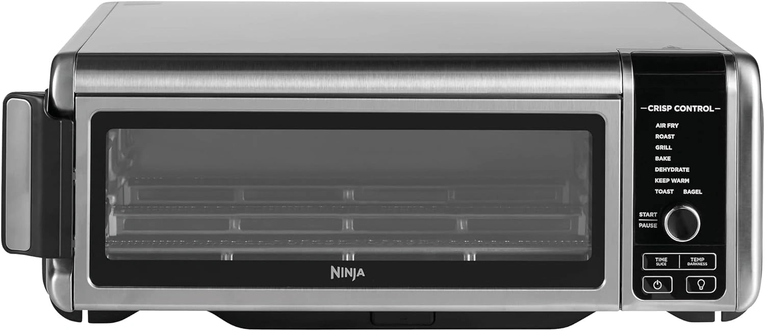 Ninja Foodi Four Multifonctions 8 en 1, Cuire et plus encore. Argent/Noir SP101EU, four multifonctions avec 8 fonctions de cuisson, Mini four portable