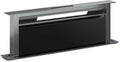 Klarstein Verosteel Hotte Aspirante 90 cm - A++ Éco, Verre Noir et Aluminium, 906,2 m³/h, Commandes Tactiles, Filtre Charbon, LED, Silencieuse