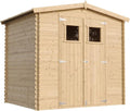 Abri de Jardin en Bois - Stockage extérieur I236xL226xH218 cm/ 4.33 m2 Petit abri à Outils, fenêtres TIMBELA M369, Local à vélos - Toit imperméable