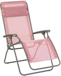 LAFUMA MOBILIER - Fauteuil Relax Transat Jardin - Chaise Longue Zéro Gravité - Rclip - Batyline Iso - Rose Cerisier - Fabriqué en FRANCE