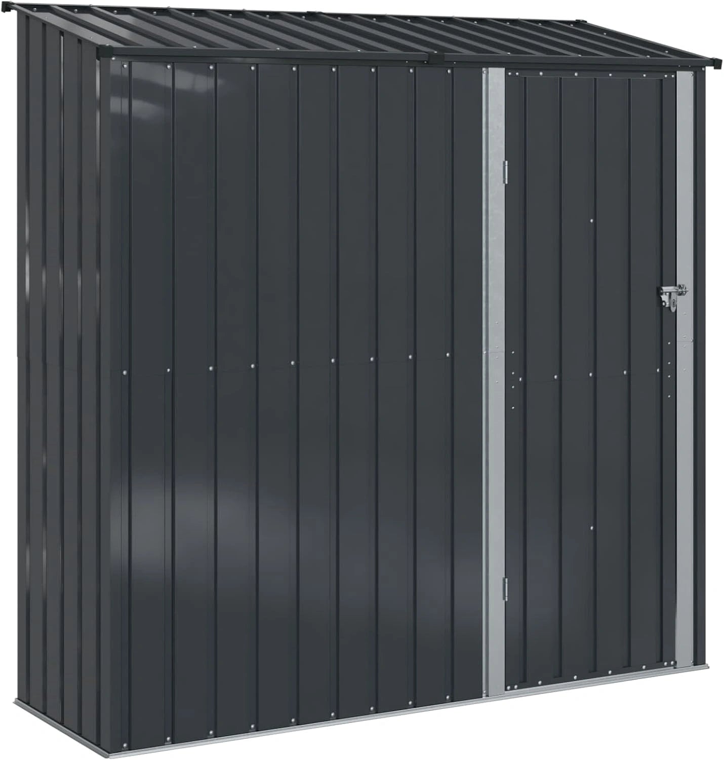 Abri de Jardin en Métal, 203,5 x 73 x 200 cm, Anthracite