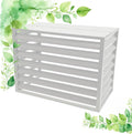 Couvercle de pompe à chaleur à air - Couvercle en aluminium pour climatiseur - Clôture de climatisation - Clôture d'intimité - Blanc - Dessus
