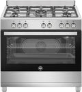 SE965EX24 Cuisinière à gaz avec four électrique 90 x 60 cm Inox Classe énergétique A