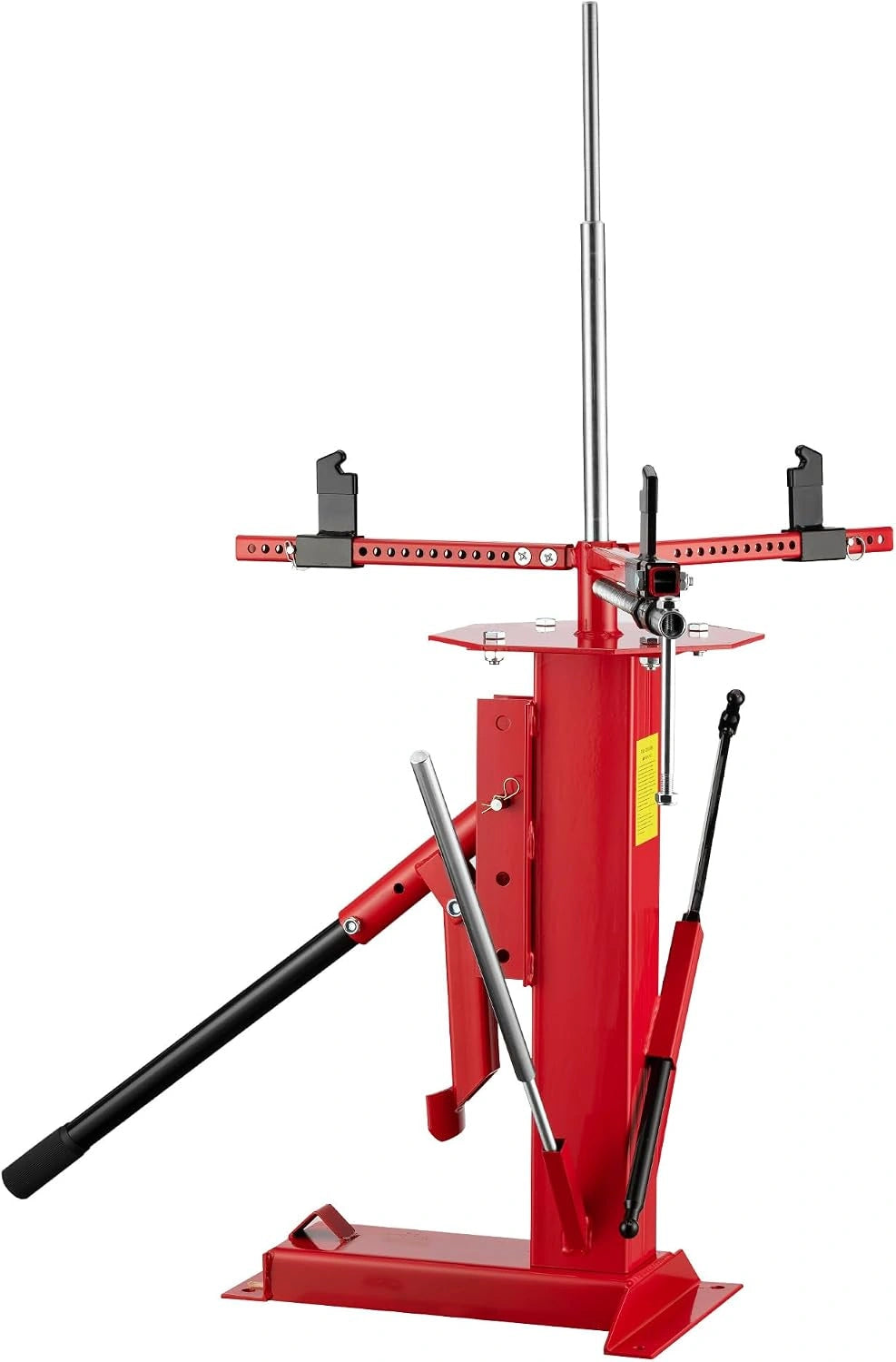Wiltec Démonte-pneu universel manuel Détalonneur Rouge et Noir Acier Auto Moto Quad Pneus 4' jusqu'á 21' (101,6-533,4 mm) Axes Ø 12-25 mm Montage