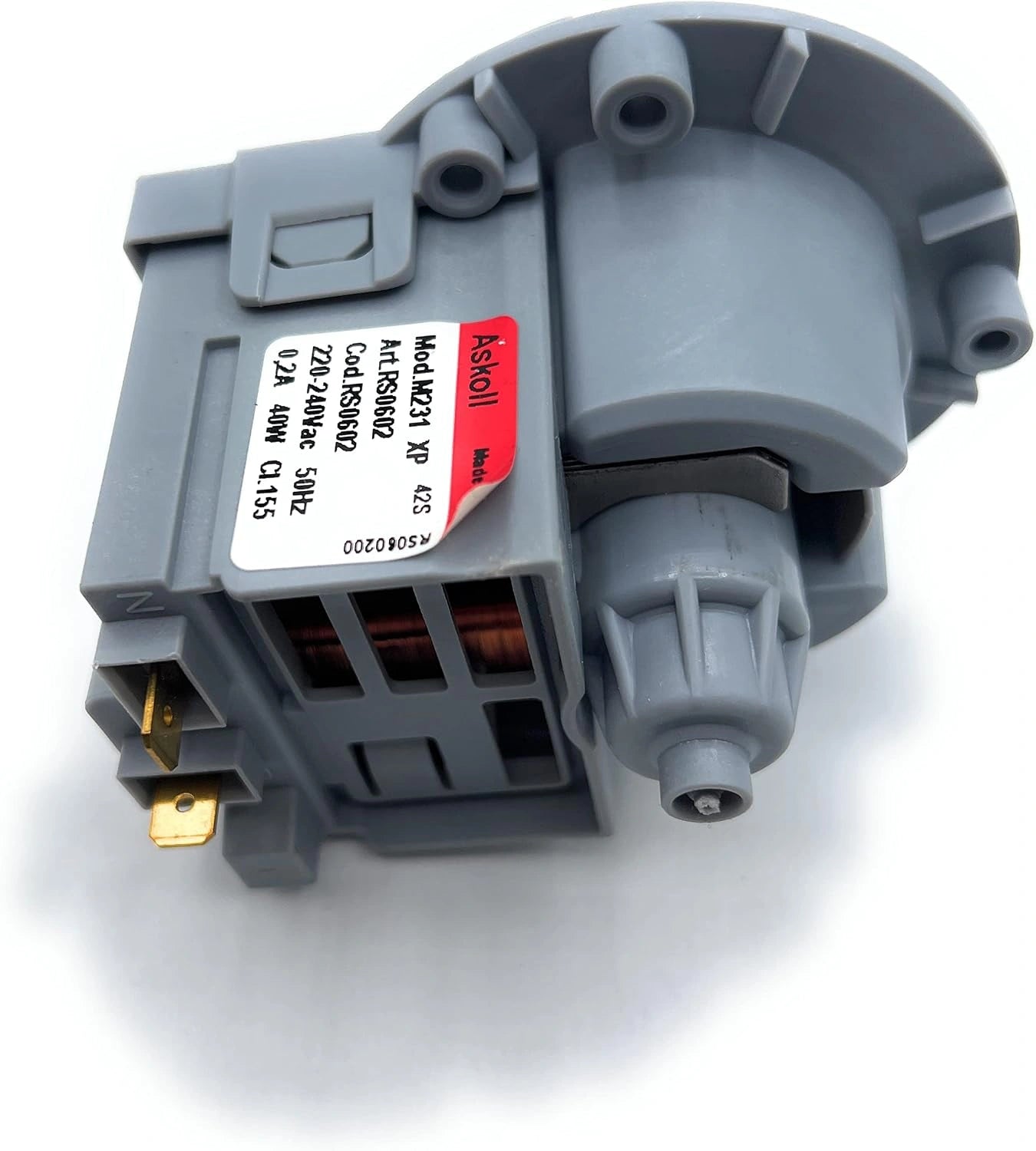 ELECTROTODO Pompe de vidange standard pour machine à laver Zanussi, LG (fixation 3 vis), NEW-POL, Ariston, Balay, Candy, ELECTROLUX, INDESIT, OTSEIN
