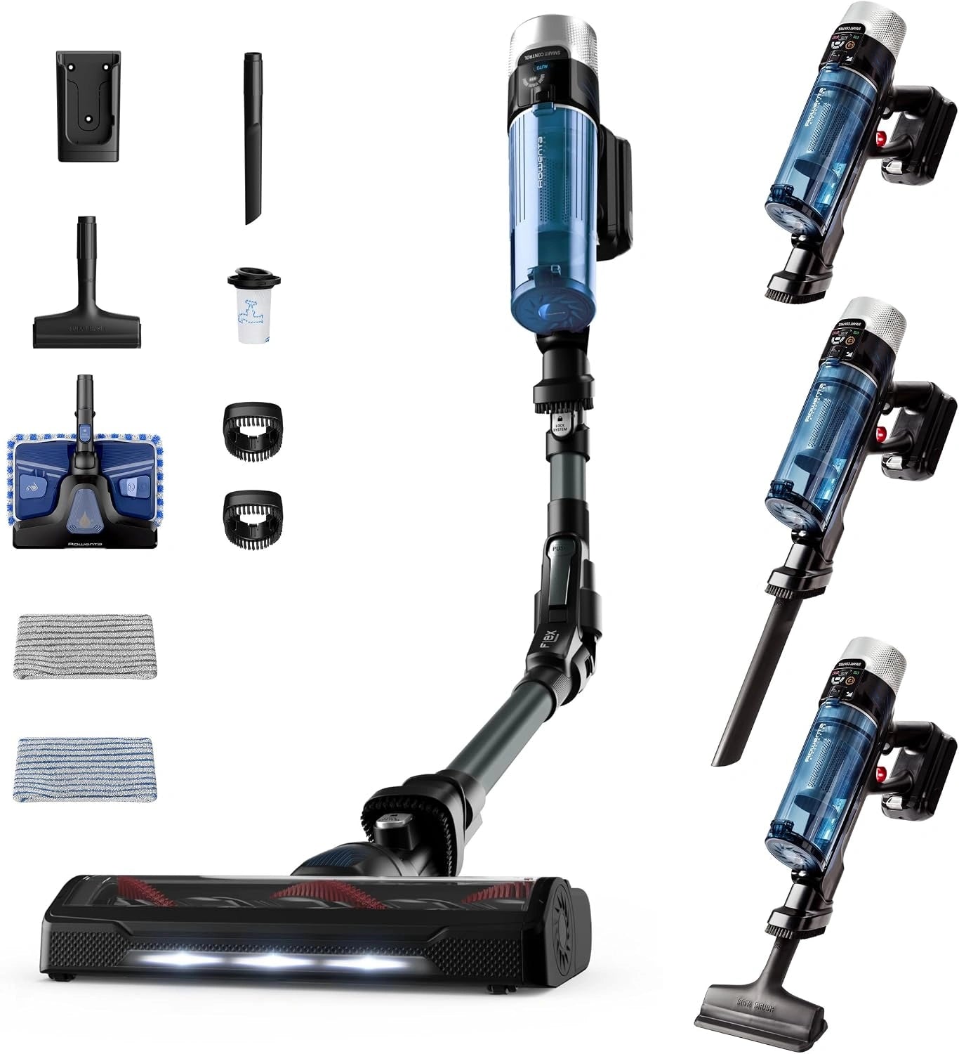 Rowenta - X-Force Flex 9.60 Aqua Aspirateur Balai Laveur sans Fil - 1.1kg