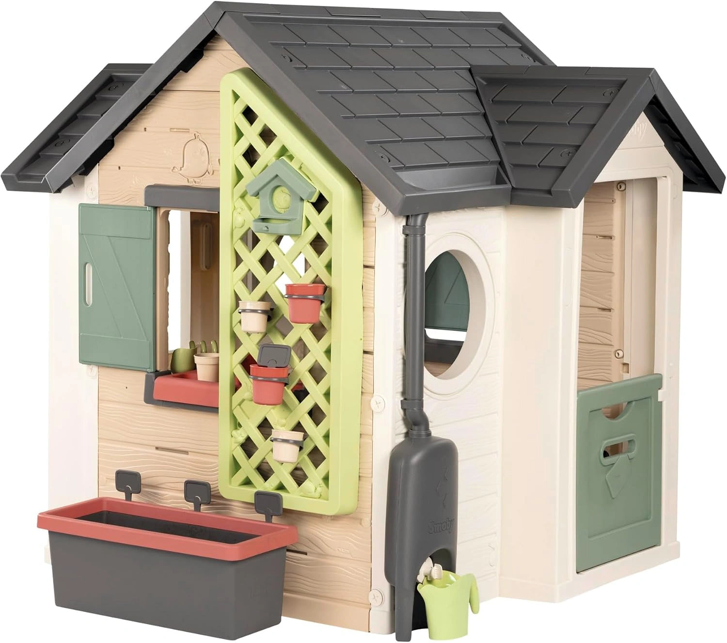 Smoby Life - Garden House - Maison thème Jardinage - Jardinière, Récupérateur d'eau - Matière Recyclée - A Partir de 2 Ans - Fabrication Française