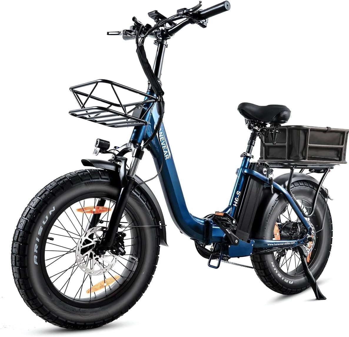 Vélo Électrique Pliable, Fat Bike Electrique 20 Pouces avec Batterie Lithium 48 V/24 Ah, E-Bike Urbain pour Adulte