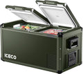 ICECO VL75 ProD Réfrigérateur portable 12 V avec CA/CC, réfrigérateur de voiture double zone de 75 L alimenté par SECOP, 17,8 °C à 10 °C