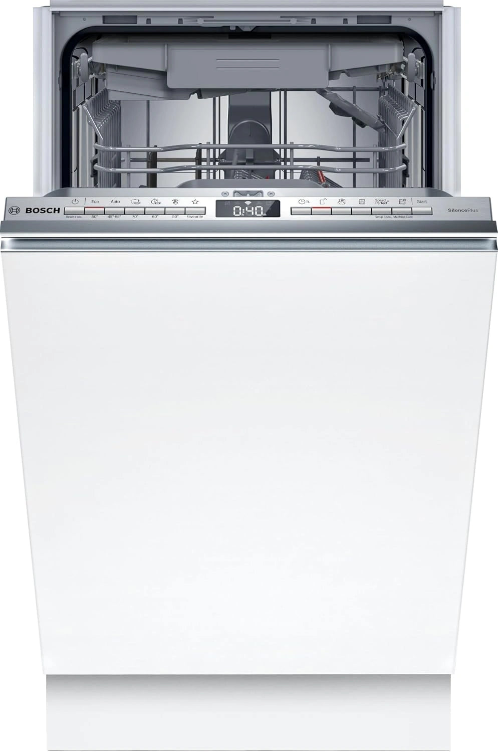 Bosch SPV4EMX17E Série 4 - Lave-vaisselle, 45 cm, Hygiène certifiée avec Eco50°C, supérieure avec Intensif 70°C et Machine Care., tout intégrable