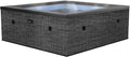 N NETSPA - Spa - Celestia - Semi-Rigide Carré 6 Places, Volume 1100 l - Ø180xH70 cm - Flint gris, Construction Portable en Mousse