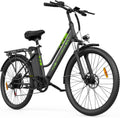 Vélo Électrique 26 Pouces Vélo Électrique Femme et Homme, 6 Vitesses, Moteur 250 W, 36 V 15 Ah/20 Ah Batterie Amovible, Smart Urban E-Bike