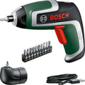Bosch Visseuse compacte sans fil IXO Kit (7e génération, 3,6 V, 2,0 Ah, 5,5 Nm, visse jusqu'à 190 vis, adaptateur de renvoi d'angle, câble micro-USB