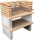 MOVELAR - Barbecue préfabriqué à bois et charbon en béton réfractaire modèle Paellero Grao 85 (Orange - 100 x 70 x 120 cm) REF: 3900 - Cuisine