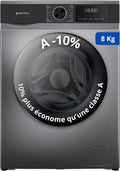 Lave-linge frontal GEDTECH GLL81400BL - 8 Kgs - 1400 tr/mn - 16 programmes - Eco - Intensif - Rapide, Très Faible conso - Classe A-10%