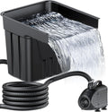 POPOSOAP Cascade d'étang avec pompe 4500 L/h, tuyau ondulé 3 m, Cascade de bassin avec pompe de bassin de 4500 l/h, média filtrants, ruisseau