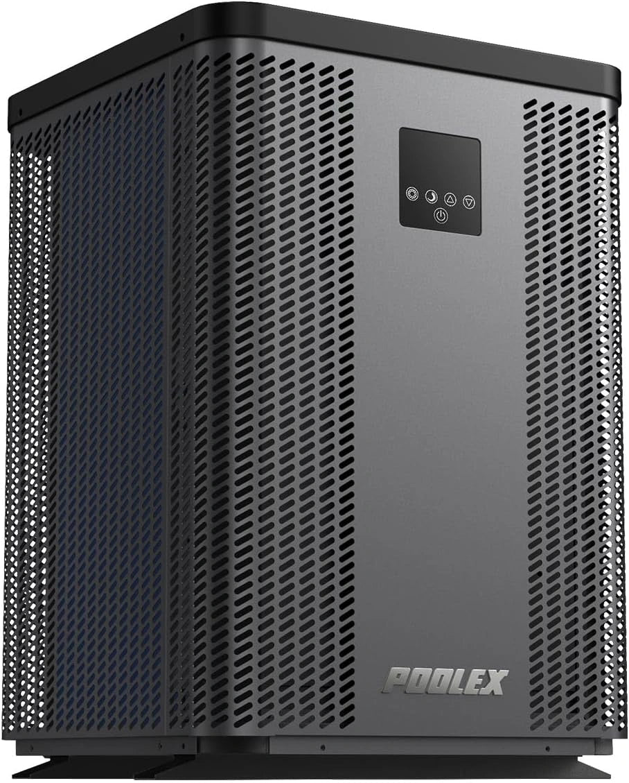 POOLEX - PC-TOP120 Silverline Top - Pompe à chaleur verticale monophasée piscine 50-70 m3 - Full Inverter - Chauffe et Refroidit - Design Premium