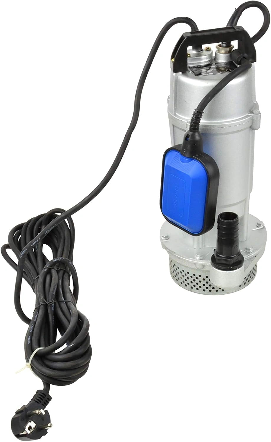 BSD Pompe d'évacuation pour Eaux Usées, 6000 L/h, 16 m Hauteur de Refoulement, Corps en Fonte - Pompe pour Eaux Chargées QDX 3-0,37-370 W