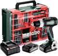 Metabo BS 614051710 Perceuse-visseuse sans fil 18 L avec batterie et coffret en plastique (2 batteries LiPOWER 18 V 2 Ah, poids 1,6 kg)
