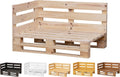 Canapé/Fauteuil en palettes Neuves poncées et brossées intérieur/extérieur pour Patio (120 x 60 cm, Finition Écru)