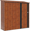 Abri de Jardin en Métal, 203,5 x 73 x 200 cm, Marron
