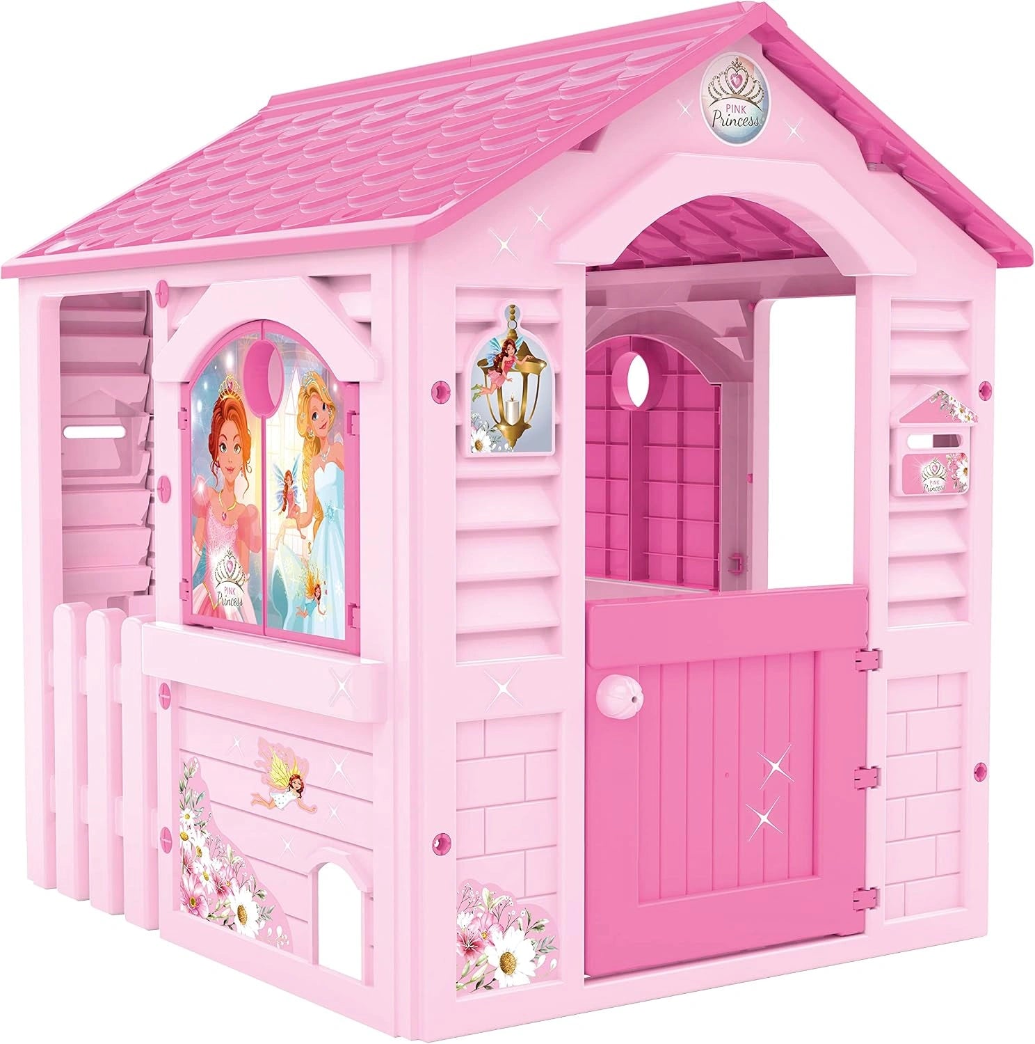 Chicos - La Maison Pink Princess, Rose (89613), Robuste et Durable avec Montage Facile +24 Mois, Maison Extérieur Enfant