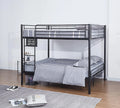 Lit superposé Victoria 4 Places en métal Noir époxy 140_x_190_cm, matelas
